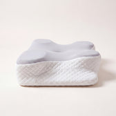 Side profile showing the Optimal Pillow's dual-height contour
