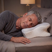 Side sleeping on the Optimal Pillow's taller side wing