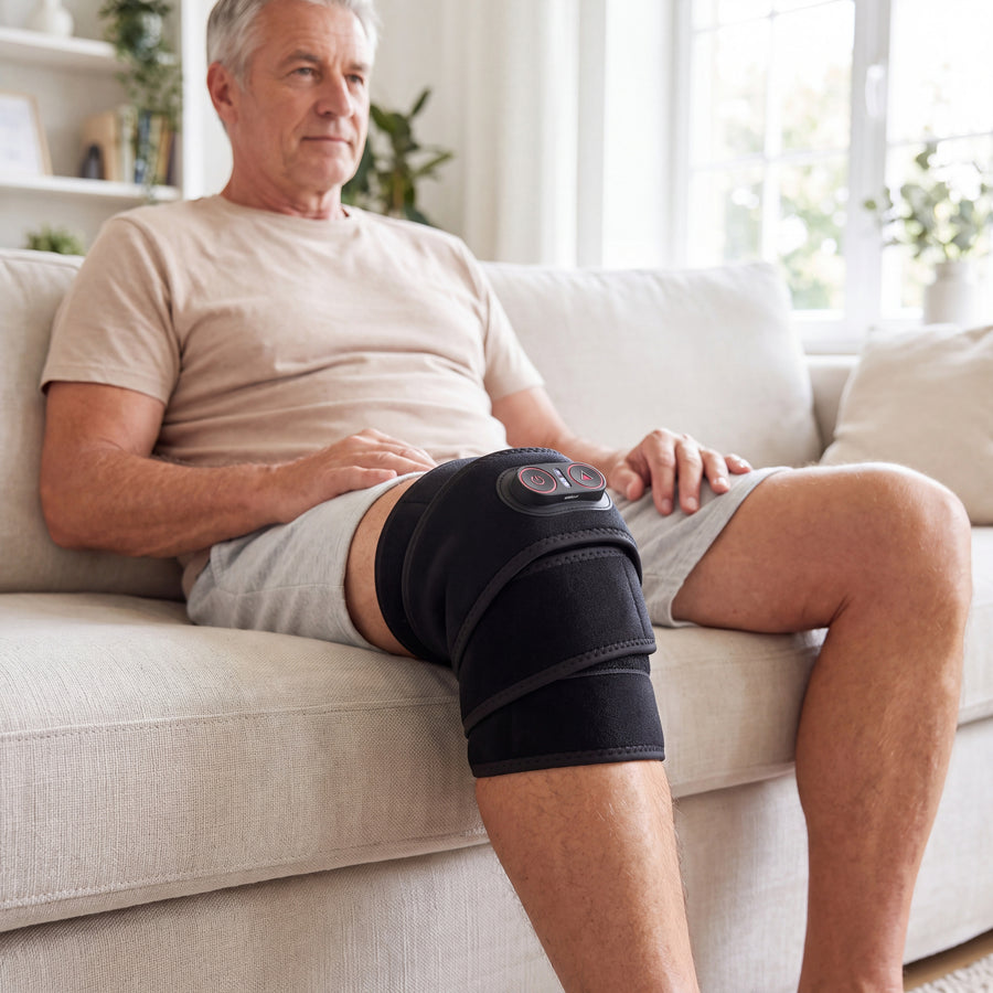 Optimal Recovery Wrap on the knee at home