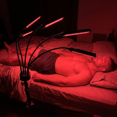 Customer under the Red Light Lantern in bed