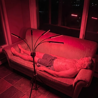 Customer's nighttime Red Light Lantern session