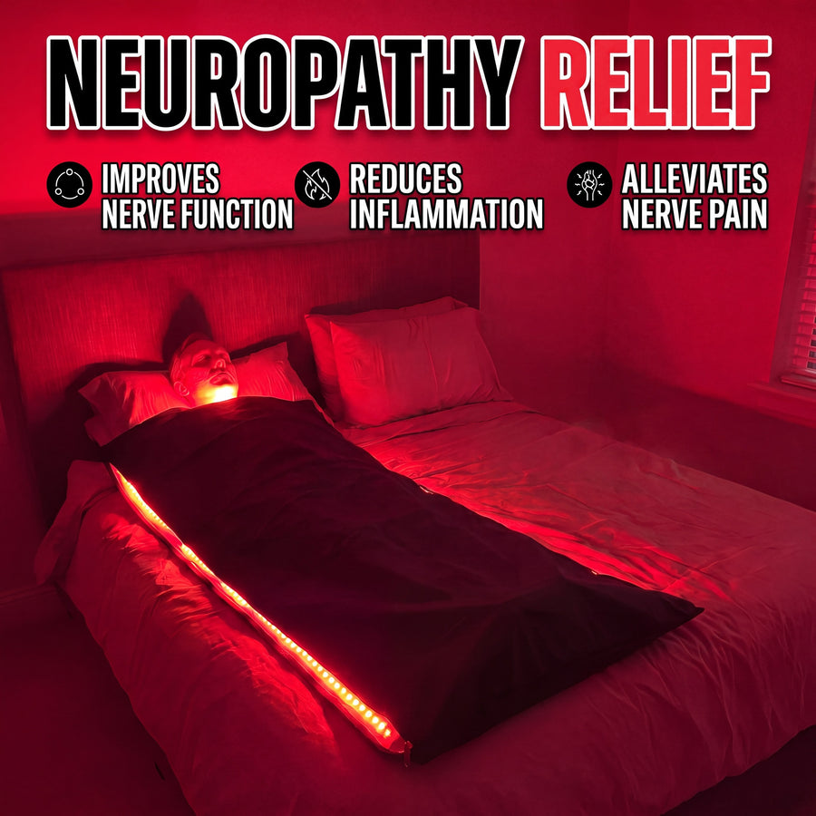 Neuropathy relief with the Optimal Red Light Bag