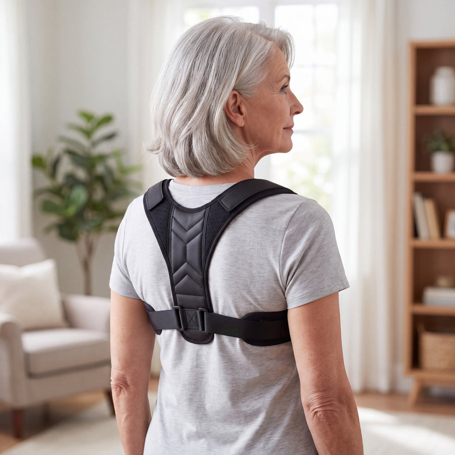 Wearing the Optimal Posture brace at home