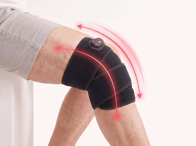 Red light therapy working around the knee joint