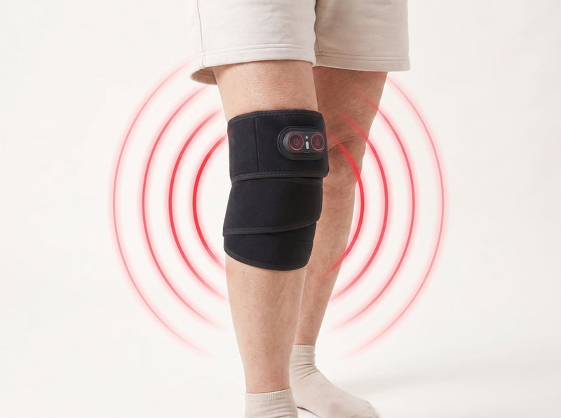 Gentle massage vibration from the knee wrap