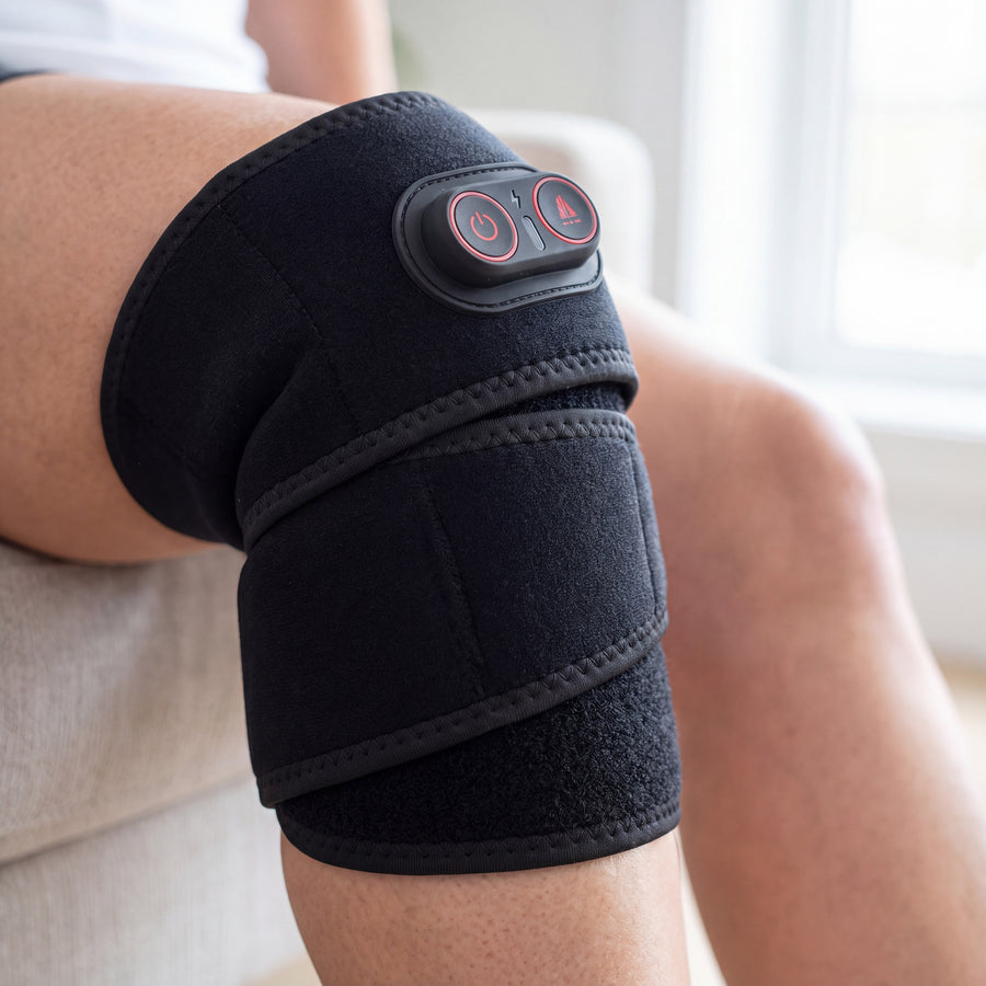 Close-up of the Optimal Recovery Wrap around a knee